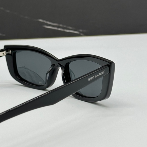 NEW SL 658 001 SAINT LAURENT BLACK SL658 001 WOMEN SUNGLASSES SAINT LAURENT - Picture 8 of 9